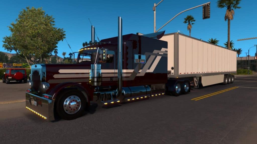 Outlaw Peterbilt 379 Tri Color Stripe Skin Mod Ats (3) - American Truck 