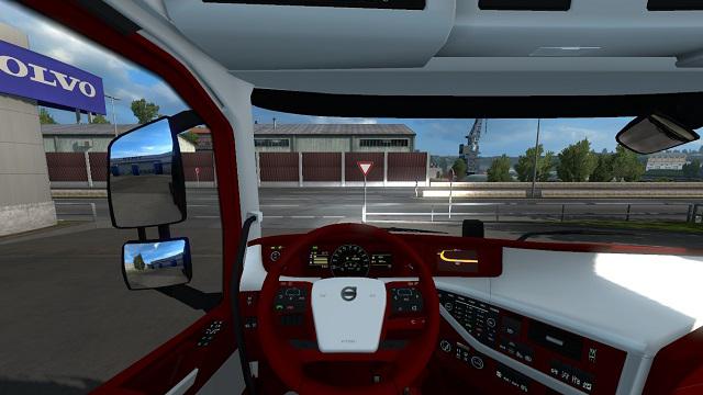 Volvo Fh12 Red And White Interior V1 0 Mod American Truck