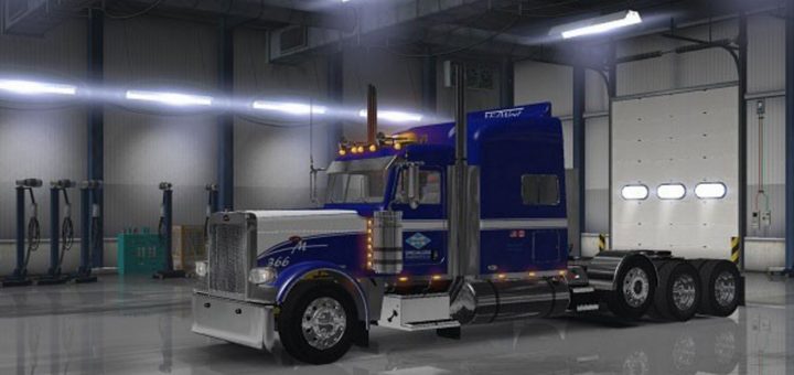 Peterbilt 389 Light/Blue skin ATS - American Truck Simulator mod | ATS mod