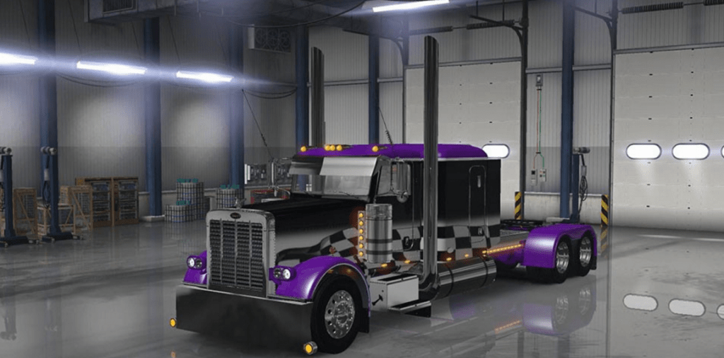 Purple and Black checker Skin - American Truck Simulator mod | ATS mod