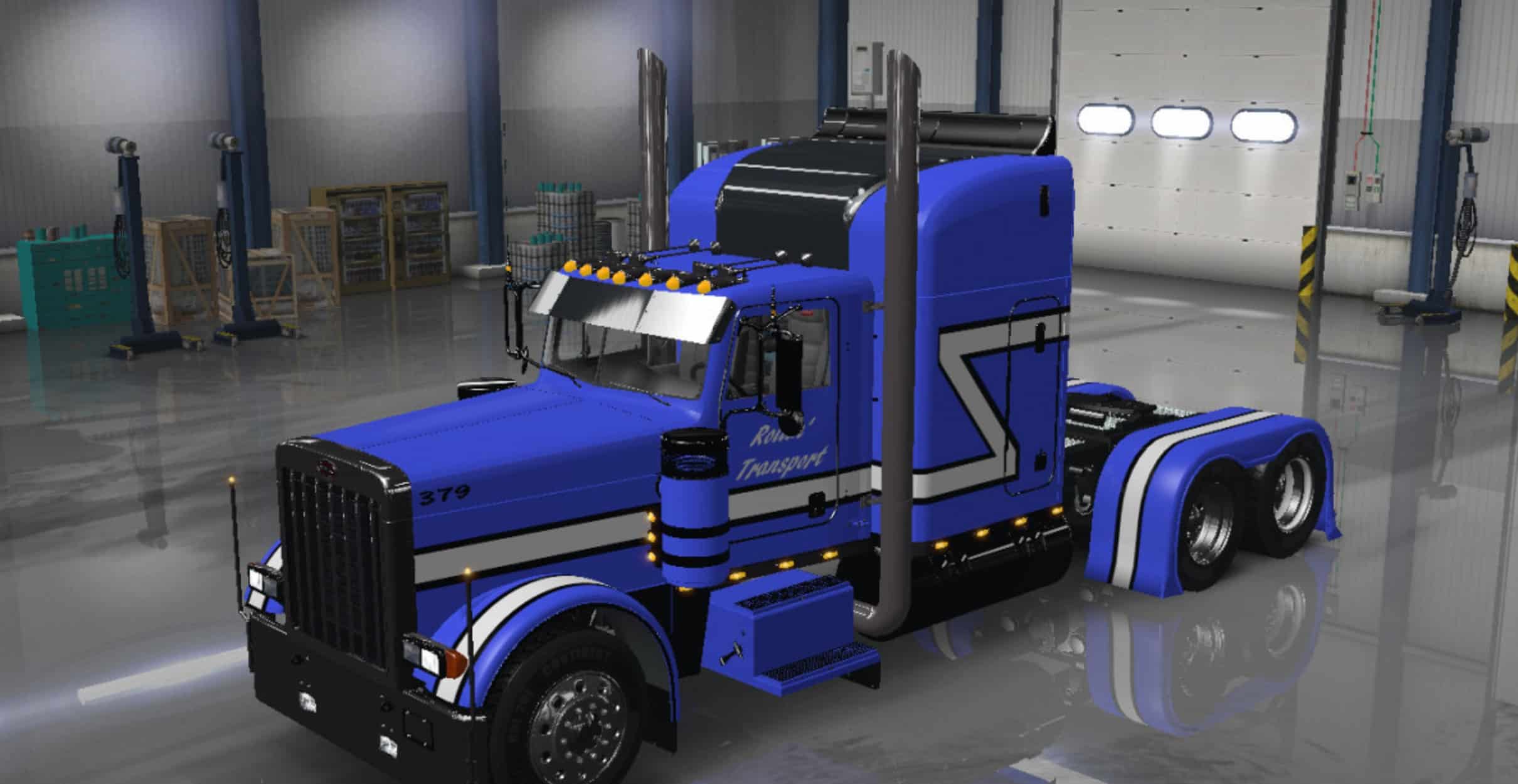 Blue Peterbilt 379