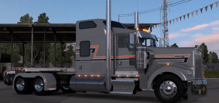 Peterbilt 389 Blue/Grey skin ATS - American Truck Simulator mod | ATS mod