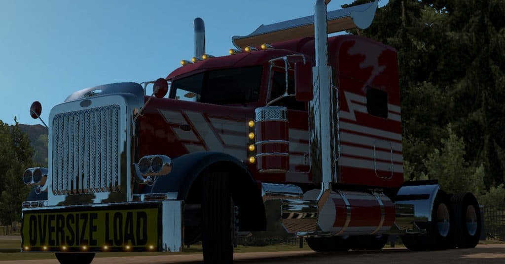 Red Peterbilt Truck Skin (2) - American Truck Simulator mod | ATS mod